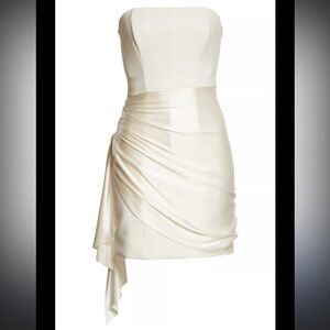 Cinq a Sept Cream Strapless Dress